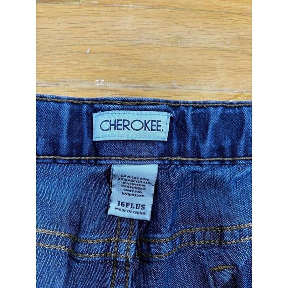 Cherokee Jeans Womens Size 16 Plus Blue Mid Rise Straight Denim - Picture 3 of 7